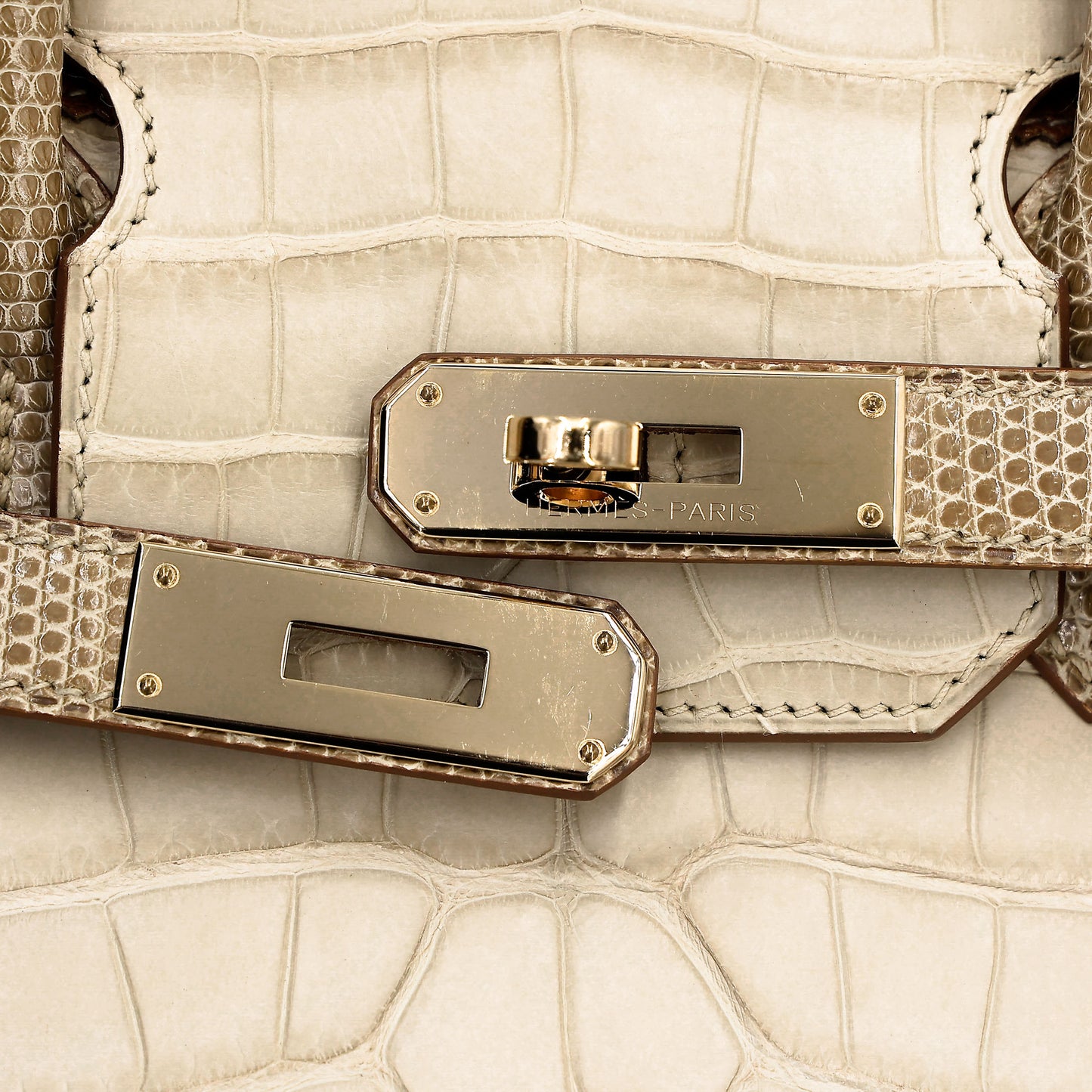 愛馬仕 Birkin Ghillies 30 Beton 霧鱷魚蜥蜴鴕鳥皮