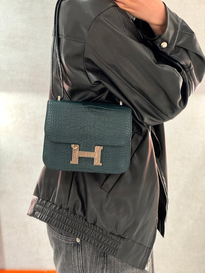 愛馬仕 Constance Mini Vert Cypress Matte Alligator 