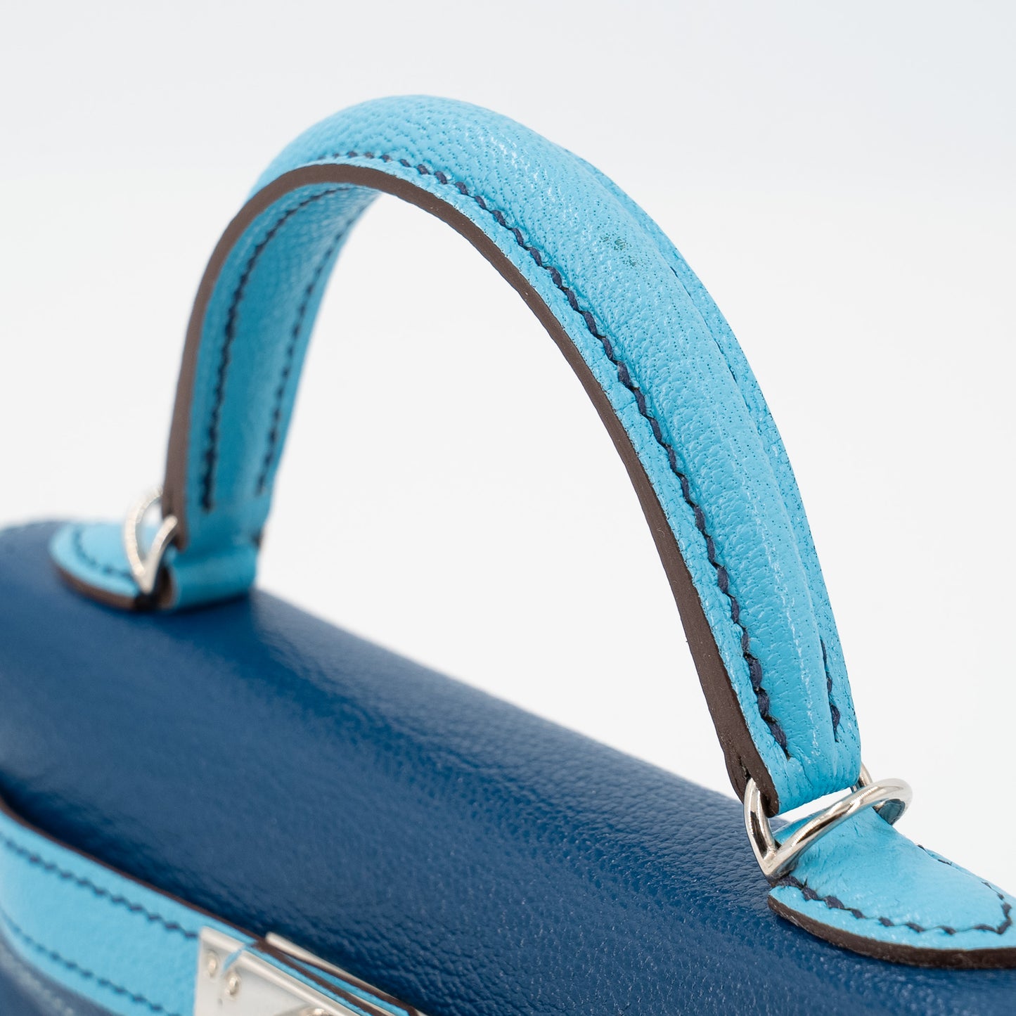 愛馬仕特別訂製迷你凱莉二代 HSS 深藍色 Celeste 