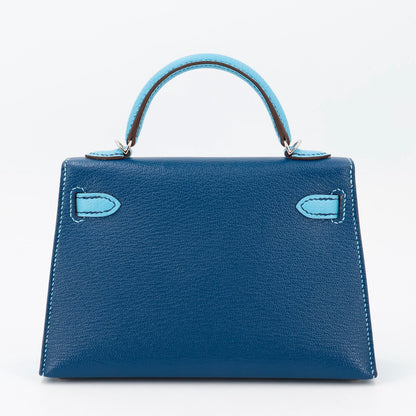 愛馬仕特別訂製迷你凱莉二代 HSS 深藍色 Celeste 